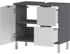 Бяло-сив шкаф под умивалника 60x56 cm Mauresa - Germania