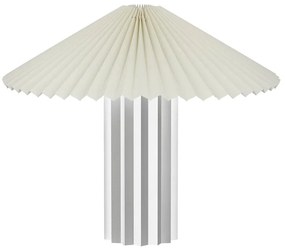 Бяла/в сребрист цвят затъмняваща се настолна лампа с текстилен абажур (височина 36 cm) Taite – Blomus