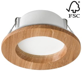 LED Лампа за окачен таван WOODY SPOT LED/5,5W/230V 4000K дъб ø 10 см