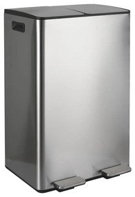 Стоманено кошче за боклук 2x30 l за рециклиране с педал в матово сребрист цвят Aliya – Spirella