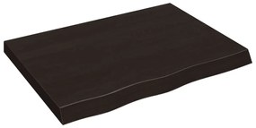 363793 vidaXL Стенен рафт тъмнокафяв 80x60x(2-6) см обработен масивен дъб