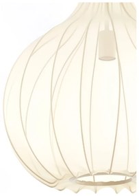 Бежово висящо осветително тяло с текстилен абажур ø 50 cm Elati – Light &amp; Living