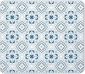 Бяло-син килим за баня от диатомична глина 35x45 cm Atlanta – douceur d'intérieur