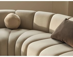 Шенилов модулен ъглов диван в тухлен цвят Lupine – Micadoni