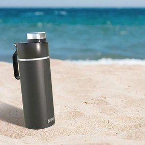 Термос Ninja DW2401EUUKBK, 700 мл, Подходящ и за газирани напитки, Тройна термоизолация, Без BPA, Топло до 8ч, Студено до 24ч, Черен