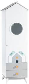 Еднокрилен гардероб Sonata Bird House, Къщичка,  Височина 220 см