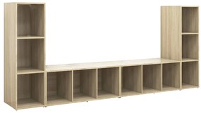 3080036 vidaXL ТВ шкафове, 4 бр, дъб сонома, 107x35x37 см, инженерно дърво