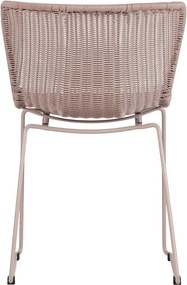 Бежови градински столове в комплект 2 бр. от изкуствен ратан Wings – WOOOD