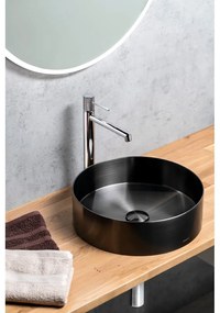 Стояща батерия за мивка в лъскаво-сребрист цвят Solaris – Sapho