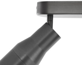 Кръгъл таванен прожектор тъмно сив GU10 50mm 3-светлинен - Stanley