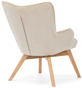 Бежово кресло от рипсено кадифе Niko – Ropez