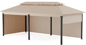Blumfeldt Grandezza Cortina градинска беседка 3x6 м, устойчива на атмосферни влияния, прахово покритие, странични ролети