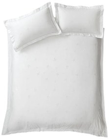 Бяло двойно памучно спално бельо 200x200 cm Lottie Floral Embroidery – Bianca