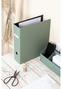 Зелен картонен органайзер за докумнети Archie Canvas Paper Laminate – Bigso