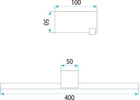 Stenen LED aplik za banya SWE040-1W 40cm Chrome