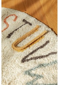 Кремаво памучно детско килимче за игра ø120 cm ABC Color and Letters – Lorena Canals