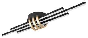 Черно LED осветително тяло за таван 18x81 cm Cinto – Trio