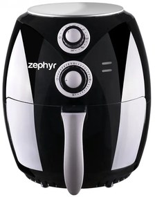Фритюрник с горещ въздух ZEPHYR ZP 1980 AI , 1600W, 2.6 литра, до 200°C, Таймер, Черен