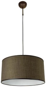 Пендел ЛИОН, ø400, патина, абажур Сами Кафяв, 1xE27