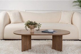 Тъмнокафява масичка за кафе от декор от орех 60x119 cm Sable – Kalune Design
