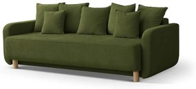 Зелен разтегателен диван с място за съхранение 231 cm Elen – Micadoni