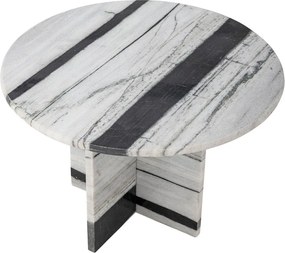 Черно-бял мраморна кръгла масичка за кафе ø 61 cm Rosito – Bloomingville