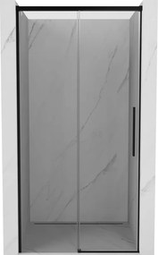 Mexen Rox плъзгащи се душ врати 105 см, прозрачни, черни - 8C2-105-000-70-00