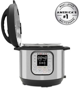 Мултикукър под налягане Instant Pot Duo 80113006101, 1200W, 7.6 л, 13 програми, За 8-12 порции, Функция настрой и забрави, Сребрист