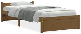 815007 vidaXL Рамка за легло меденокафява дърво 75x190 см Small Single