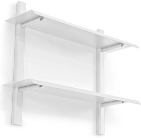 Бял на няколко нива метален стенен рафт 60 cm Hola – Spinder Design
