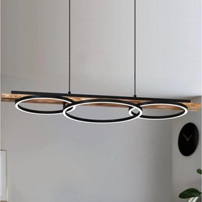 Eglo 99624-LED Полилей BOYAL с възможност за димиране, 2xLED/12,5W/230V+LED/15,5W кафяв/черен