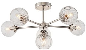 Endon 104050 - Висящ полилей ALLEGRA 6xE14/7W/230V лъскав хром/прозрачен