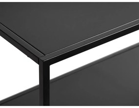 Черна метална етажерка за книги 80x138 cm Malibu - Unique Furniture