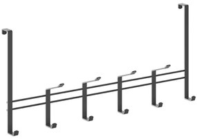 Черна метална закачалка за врата 45 cm Lava - Metaltex