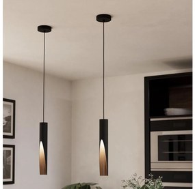 Eglo 900874 - LED полилей на кабел BARBOTTO 1xGU10/4,5W/230V черно/кафяво