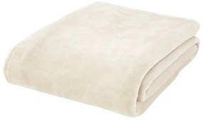 Кремаво одеяло от микроплюш 130x170 cm Raschel Velvet – Catherine Lansfield