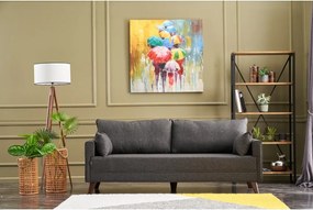 Антрацитен диван 208 cm Bella – Balcab Home