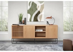 Нисък скрин от дъб в естествен цвят 188x75 cm Ende - Woodman