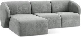 Сив шенилов ъглов диван (ляв ъгъл) Lani – Makamii