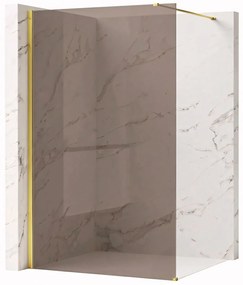 Параван за душ Rea Flexi Brown / Gold 120