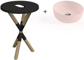 Комплект за баня Cross Scarabeo-Diameter 39 cm.-Black-Roz