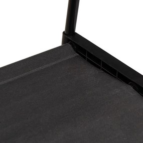 Черна метална стойка за дрехи на колелца 84x43x156 cm – Casa Selección