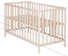 Детско легло в естествен цвят 60x120 cm Cosi - Roba