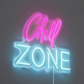 Неонов стенен светилник розов със син LED - Chill Zone
