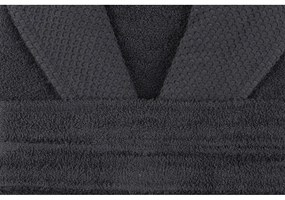 Антрацитен памучен халат за баня размер M Cappa - Foutastic