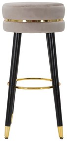 Светлосив тапициран бар стол (височина на седалката 74 cm) Paris – Mauro Ferretti