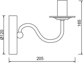 Аплик за стена Ornel-Black