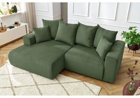 Зелен кадифен ъглов диван Enjoy – Bobochic Paris