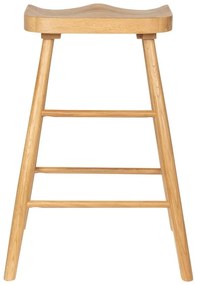 Бар стол от масивен дъб в естествен цвят (височина на седалката 65,5 cm) Vander – White Label