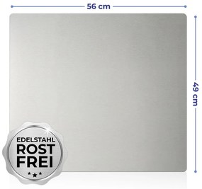 Капак от неръждаема стомана Сребърен, 50 x 56 cm - Maximex